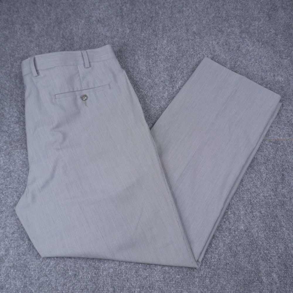 Lauren Ralph Lauren Dress Pants Mens 38x30 Light Gray Micro-Stripe Trousers